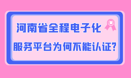 河南省全程电子化服务平台为何不能认证？ 公司注册 第1张