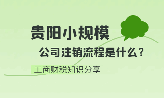 贵阳小规模公司注销流程是什么? 注销变更 第1张 贵阳小规模公司注销流程是什么? 注销变更 第1张