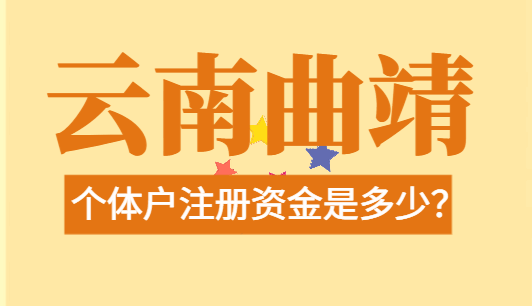 云南曲靖个体户注册资金是多少？